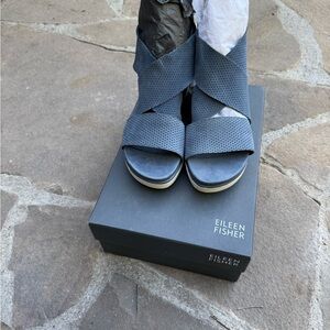 Eileen Fisher Women’s Denim Nubuck Sandals